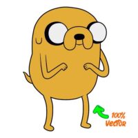 Jake el Perro Hora de Aventura Vector