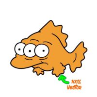 Simpsons Three Eyed Fish Vector