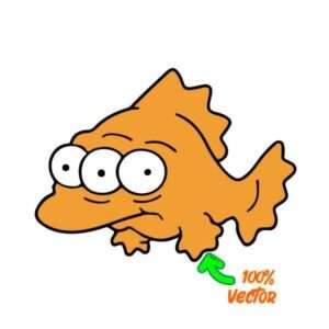 Simpsons Three Eyed Fish Vector