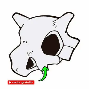 Cubone Skull Vector